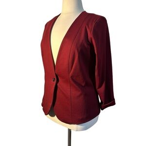 Vintage Mossimo Dark Red Fitted Blazer